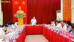 Toàn cảnh phiên họp thường kỳ tháng 8/2022 của Ban Thường vụ Tỉnh ủy Nghệ An. Ảnh: Thành Duy