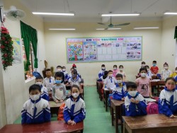 Phòng học đạt ánh sáng tiêu chuẩn tại Trường Tiểu học Đặng Sơn, huyện Đô Lương