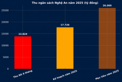 Nghệ An thu ngân sách đạt gần 14.000 tỷ đồng trong 6 tháng đầu năm 2025