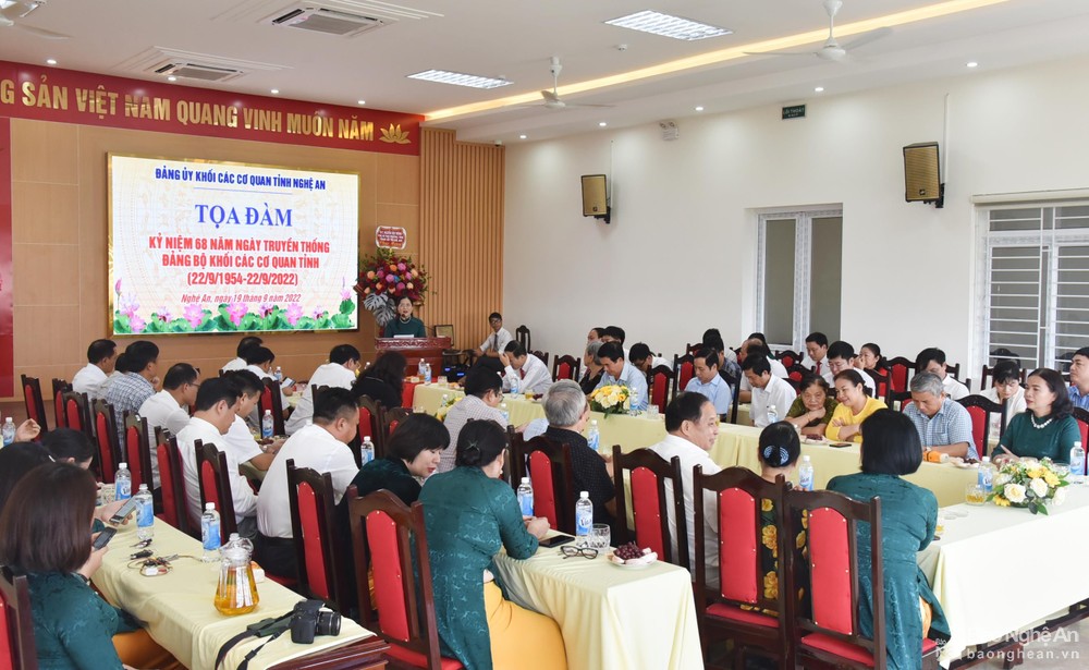 Tọa đàm Kỷ niệm 68 năm ngày truyền thống Đảng bộ Khối Các cơ quan tỉnh Nghệ An