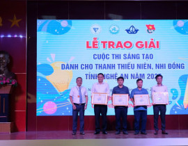 Lễ trao giải Hội thi Sáng tạo kỹ thuật và Cuộc thi Sáng tạo dành cho thanh, thiếu niên, nhi đồng tỉnh Nghệ An năm2025