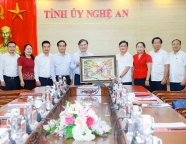 Đảng đoàn Liên hiệp các hội Khoa học và Kỹ thuật Việt Nam thăm, làm việc với Tỉnh Uỷ Nghệ An và Liên hiệp các hội Khoa học và Kỹ thuật Nghệ An