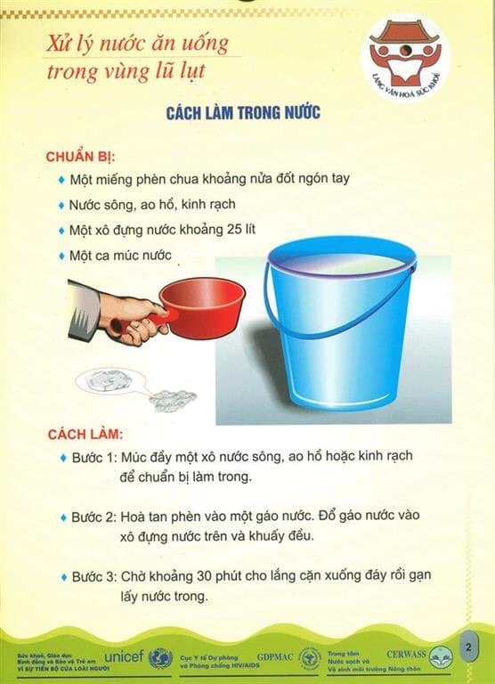 Các biện pháp xử lý nước sinh hoạt trong mùa mưa, bão