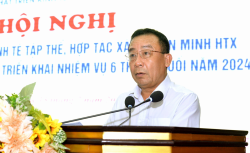 Đồng chí Nguyễn Văn Đệ - Phó Chủ tịch UBND tỉnh phát biểu ý kiến chỉ đạo tại hội nghị